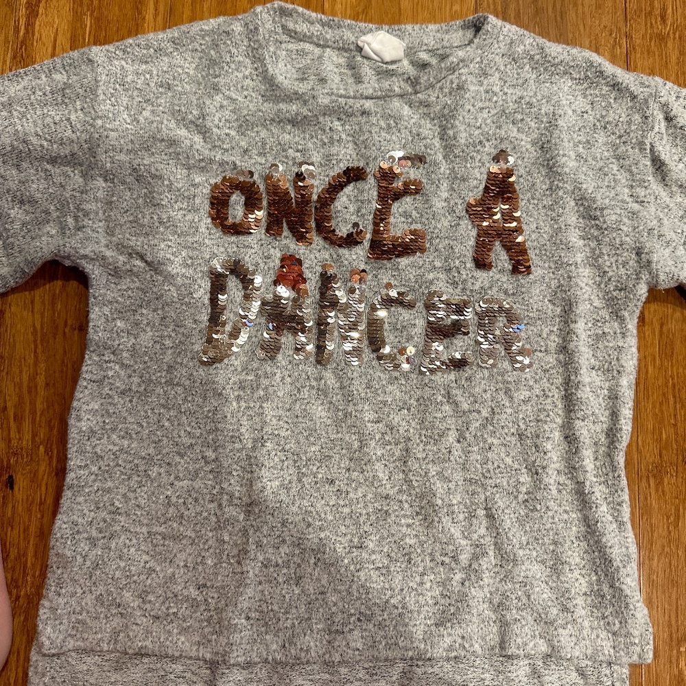 ZARA once a dance sparkling long sleeve top